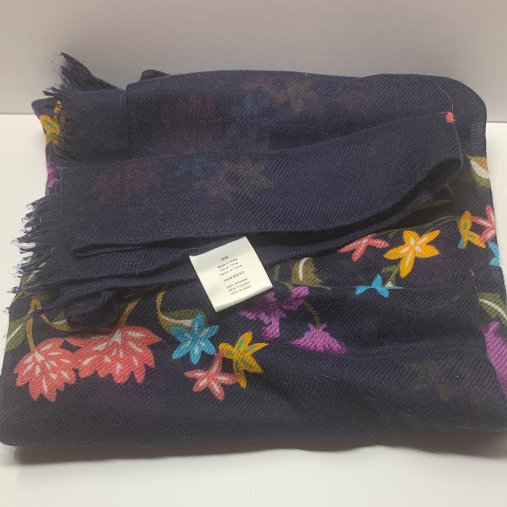 Floral Patterned Scarf - Multicolor